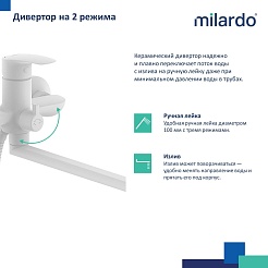 Milardo Смеситель для ванны Rora RORWT00M10 универсальный – фотография-5